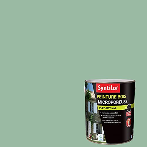 Syntilor - Peinture Bois Microporeuse Vert Provence Satiné RAL 6021 2,5L