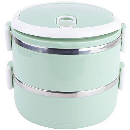 Ladieshow Bento Lunchbox 2 Layer Compartment, Stainless Steel Bento Box, Leakproof Tiffin Box, Stackable Lunch Container