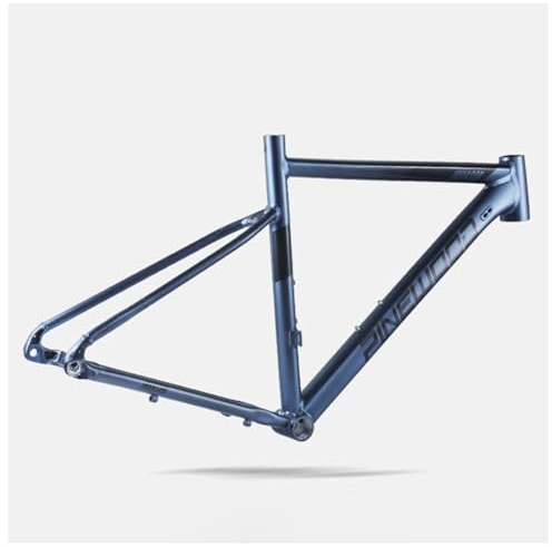 QHIYRZE 46/48/50cm Rennrad-Rahmen Für 700c-Laufräder XC Rahmen Aus Aluminium-Legierung Interne Verlegung 12 * 142mm Steckachse Scheibenbremse Rahmen BSA68 (Color : Purple A, Size : 48CM)
