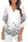 ACDAY Chiffon Blouses for Women - Formal Tops with Elegant V-Neck, Flare Sleeves & Plus Size Options for Ladies' Summer & Evening Wear