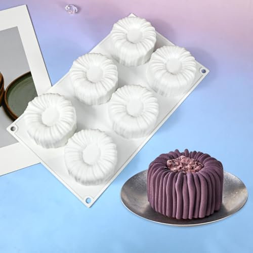 mostsom Stampo cilindrico in silicone per mousse, strumento da forno per torte, cioccolato, gelatina, budino, caramelle, dessert, antiaderente e riutilizzabile, perfetto per mousse e dessert (cilindro