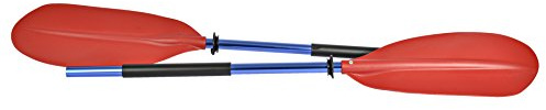 H2o Kayaks Fire Asymmetrical Kayak Paddle 220 cm Red Blade and Blue Shaft