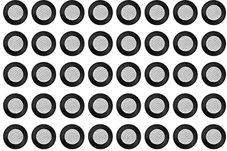 Hsthe Sea 40 Pack O-ring Slangtätning Filter Nätduschhuvud Rostfritt stål tätning gummibrickor med filtergaller för 1/2 tums duschhuvud