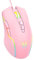 PHNIXGAM Kabelgebundene Gaming-Maus, ergonomische RGB-Computermaus mit RGB-Hintergrundbeleuchtung, einstellbare DPI bis zu 6400, 7 programmierbare Tasten für Windows Vista Linux, Rosa