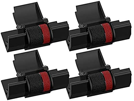 UYUYong 4Pcs Farbrolle Rechner Drucker Kassierer IR-40T Kompatible Farbbänder in Schwarz & Rot für CP13/ MP-12D/ MP-120DH für Sharp EL-1750V, EL-1801V FR2650A/2650TB etc