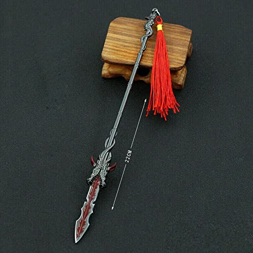 nyyuqi 1/12 Scale 8.5'' Warrior Sword Chinese Ancient Spear Lance Weapon Toy Model for 6'' Action Figure Body Custom Doll