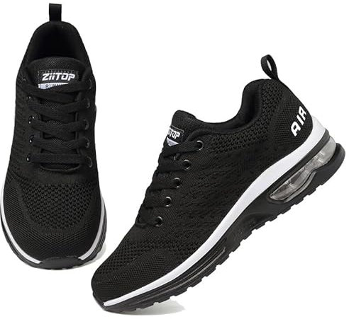 Running Shoes Womens Trainers Walking Shoes Air Cushion Athletic Sneakers Ladies Breathable Mesh Sport Shoes Lightweight Non Slip Tennis Shoes Workout Casual Gym Jogging Shoes