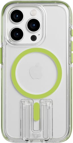 Tech 21 Evo Crystal Kick case for iPhone 15 Pro - Compatible with MagSafe - Impact Protection Case - Lime