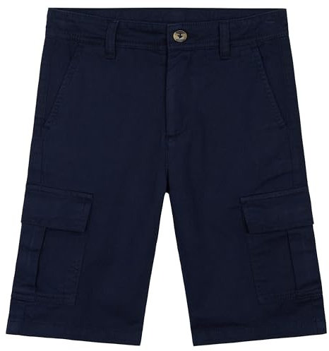CityComfort Bermuda Cargo Enfant - Short Garçon avec Poches (Navy, 11-12 Ans)