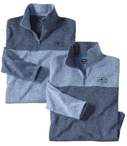 ATLAS FOR MEN - Lot de 2 Sweats Molleton Atlas® - L