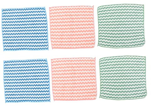 PRETYZOOM 6piezas Paño Absorbente Desengrasante para Cocina Trapo de Limpieza No Abrasivo para Fregar Superficies Paño para Lavavajillas