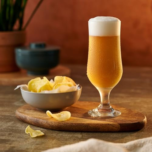 Sixby - Set 6 Stück - Biergläser Pilsgläser Biertulpe 0,3 Liter (360ml bis zum Rand) - Spülmaschinenfest