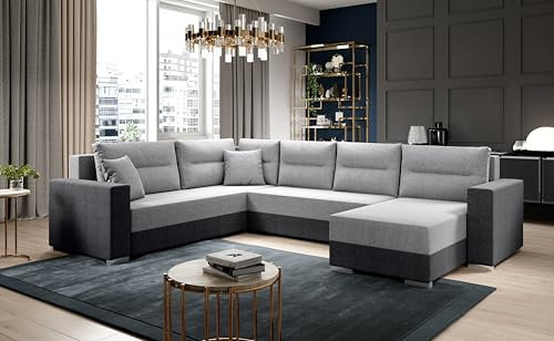Generisch Sofa Couch Garnitur Sofagarnitur Captain U mit Schlaffunktion Wohnlandschaft