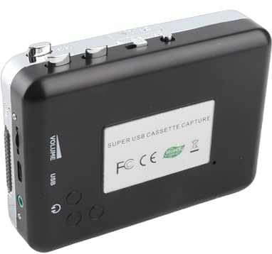 GOTOTOP Convertidor de Casete USB Cinta Portátil a Reproductor de MP3 con Conexión USB y Salida de Digitalizador de Casete Plug and Play para Amantes de la Música Uso de Computadora en Viajes en Casa