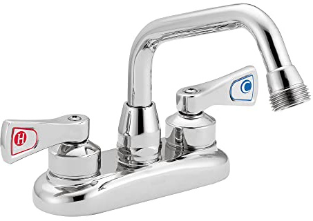 Moen Commercial M-DURA Chrome Two-Handle 4-Inch Centerset Utility or Laundry Faucet, 8277