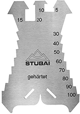 Stubai Anreißschablone 1,3 mm, gehärtet 140x100 mm | präzises Arbeiten für Dachdeckerei, Klempnerei und Zimmerei und andere Gewerke