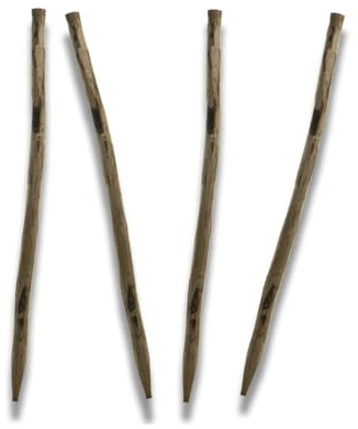 Easy cloture Poteaux noisetier pour clôture ganivelle H 1m80 Lot de 4