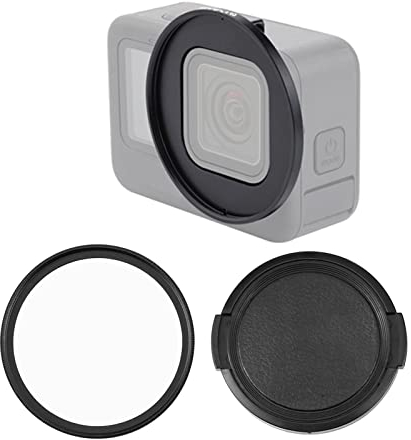 PULUZ 52mm UV Lens Filter Adapter Ring for GoPro Hero 12,11, 11 Mini, 10, 9 - Filter Converter Ring with Cap
