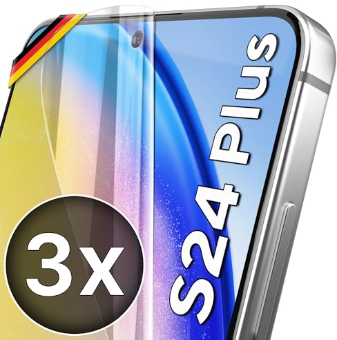 UTECTION 3X Schutzfolie für Samsung Galaxy S24+ / S25+ Fingerabdruck kompatibel - Premium Folie KEIN Glas - Hüllenfreundlich - Anti Kratzer Displayschutzfolie Ultra Clear - Displayfolie