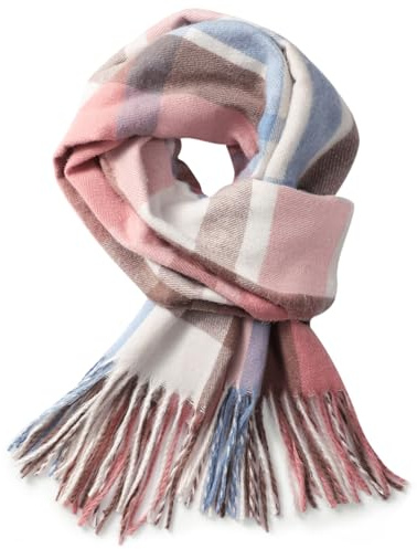 Loiyadn Winter Scarfs for Women - Womens Scarf Fashion Soft Scarf Plaid for Winter, Long Blanket, 79 x 28, Pink