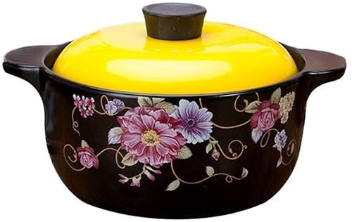 WEYFH Cazuela De Barro Olla De Estofado De Terracota Cazuela De Cerámica - Durable Buen Efecto De Aislamiento Material Duro - Capacidad 2 (y 2L)