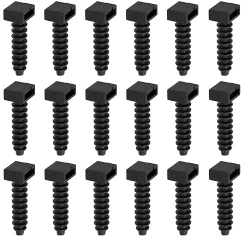 OTOTEC 50 tapones de fijación de mampostería para sujetar cables, soportes de rosca en la pared, soporte de base de nailon de hasta 9 mm, bridas de cables para bricolaje y fines comerciales