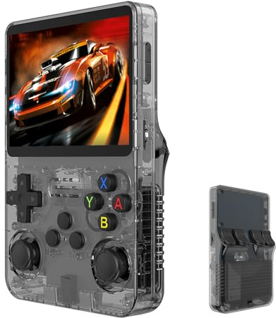 Deluisho Retro Games Console, R36S Retro Handheld Game Console, 3.5 Inch IPS Screen 640 X 480 HD Pixels Retro Handheld Gaming Console, XXGB TF Card 20,000 Retro Games, Multiple Emulators Supported