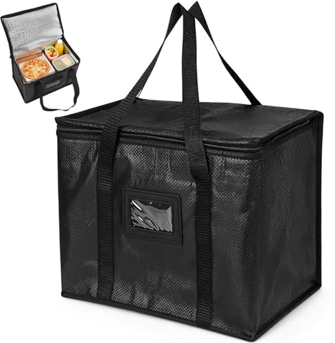 70 l stor isolerad kylväska med dragkedja, vikbar mat termoväska, återanvändbar shoppingväska, varm kall mat isoleringsväska, bärbar pizza förvaringsväska för picknick, camping