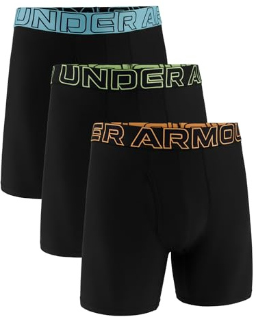 Under Armour Lot de 3 Boxers pour Homme Tech Performance, Longueur Jambe 15 cm – Respirant, évacuation de l’humidité, Toucher Doux, Confort Toute la journée