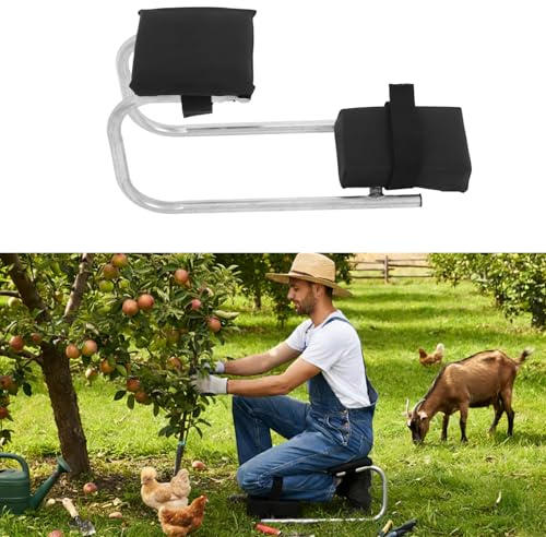 Taicols Ginocchia per giardinaggio, ginocchiera con funzione di seduta, panca portatile da giardino, comfort al ginocchio per giardinaggio, aiuto stabile per il giardino, ginocchiere per giardino