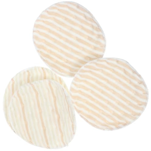 BIUDECO Washable Cotton Breast Pads Nursing Pads Reusable Absorbent Breastfeeding Support 4pcs Long Time Use Fit Breast Curves for Women for Outdoor Use and Carry a Handbag