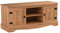 Amazon Basics Corona TV Cabinet, 2 Door 1 Shelf, Solid Pine Wood, Brown, 40 cm D x 120 cm W x 51 cm H (Previously Movian brand)