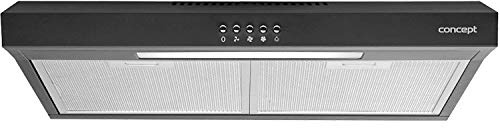 Concept OPP1260BC cooker hood 135 m³/h Wall-mounted Black D