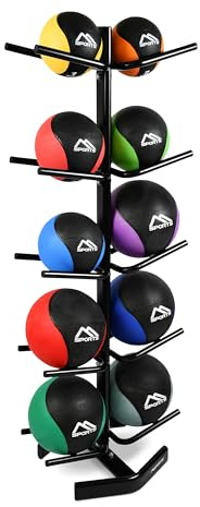 MSPORTS Medizinball Rack I für 10 Gymnastikbälle I Ablage Medizinballständer
