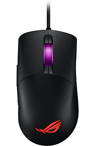 ASUS ROG Keris Ultra Lightweight Wired Gaming Mouse | Tuned ROG 16,000 DPI Sensor, Hot-Swappable Switches, PBT L/R Keys, Swappable Side Buttons, ROG Omni Mouse Feet, ROG Paracord & Aura Sync RGB,Black