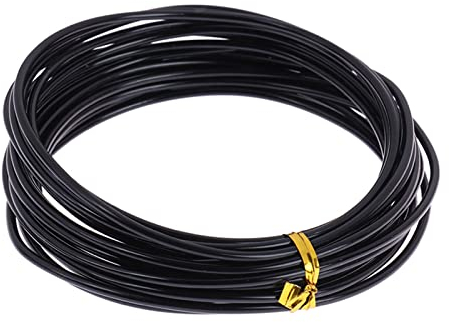 Bonsai-Draht, schwarzes Gehäuse, eloxierter Aluminiumdraht, rostfrei, 3 mm