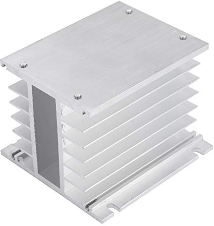 3-fas Kylfläns Aluminium, SSR Kylfläns 3-fas Halvledarrelä Kylfläns för DIN-installation och Spridning Av Kylarfläktar
