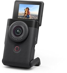 Canon PowerShot V10 Compact Vlogging Camera, 1 CMOS Sensor, 4K Video Streaming, Built‑in Wide‑Angle Zoom Lens, Flip‑LCD & Stereo Mic, Image Stabilization, Creator Studio in Your Pocket, Black