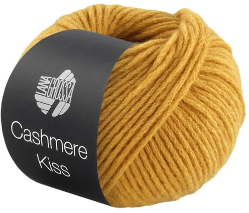LANA GROSSA Cashmere Kiss | Edle Merino-Kaschmir-Mischung | Handstrickgarn aus 70% Schurwolle (Merino superfein) & 30% Kaschmir | 25g Wolle zum Stricken & Häkeln | 70m Garn FB 116