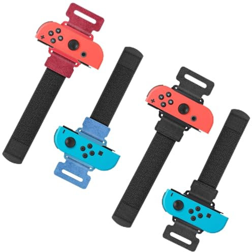Auarte 4 Stück Armbänder für Just Dance 2026 2025 2024 2023, für Zumba Burn It Up, Verstellbarer Armbänder für Nintendo Switch/Switch OLED Dance, Armband Kompatibel mit Joy-con für Erwachsene Kinder