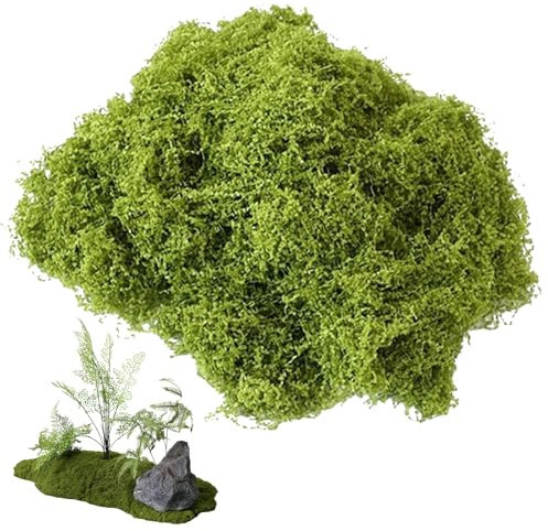 LINGJIA 150g Islandmoos, Kunstmoos, Bastelmoos, Antiseptisches Künstliches Moos, Künstliche Moosdekoration, Geeignet für Wände, Blumentöpfe, Aquarien, Floristendekoration, Dekorativer Modellbau