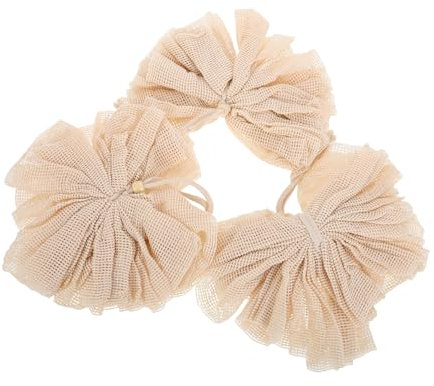 CANIGHT 3pcs Natural Sisal Fiber Bath Shower Loofah Exfoliating Sponge for Deep Cleansing Light Yellow Soap Pouch for Men and Women Efficient Production Quick Drying Easy Rinsing