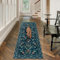 TUKDAK Tiger Teppich Läufer für Flur 60×180cm, Grün Waschbar Küchenteppich mit Antirutsch Gummirücken, Weicher Kurzflor Schlafzimmer Faxu Wool Teppich, Vintage Lang Matte für Eingang Büro Badezimmer