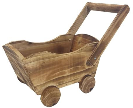 Ronyme Contenitore Portafiori a Forma di Carrello, Multifunzionale, per Cucina, Giardino, Scrivania