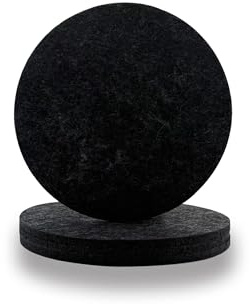 Lot de 4 grands dessous de verre en feutre pour casseroles, verres, vases et bols, protège-table, dessous de table, tapis de protection en feutre robuste (15 cm)