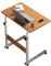 CHCHC Mesa Portátil Ordenador Ajustable con Ruedas,Portátil Mesita de Noche Movible Altura Ajustable Estación Trabajo Oficina En Casa(Walnut)