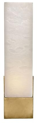 UOPYNE Aplique pared moderno mármol, lámpara nórdica for interiores, lámparas rectangulares creativas con base hardware, luminarias G9 for sala estar, dormitorio, pasillo, baño y lavabo