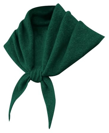 Knitted Triangle Scarf for Women Spring Atumn Winter Plain Warm Ladies Girls Neckerchief Solid Color Vinatge Wrap Neck Cover Soft Cozy Winter Going Out Elegant Headscarf Easy To Carry
