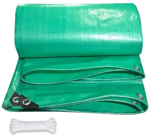 Lona Protectora Multiusos 220 x 500 cm Toldo Lona Remolque Resistente Al Moho para Camping, Mochilero, Senderismo, Refugio, Verde