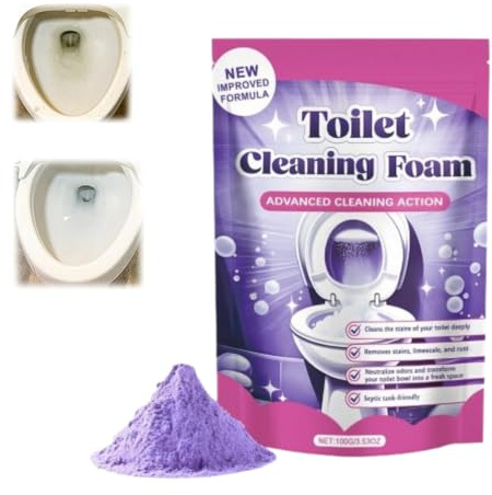 Toilet Cleaner,Clean Toilet Cleaning Foam,Touch Free Foam Toilets Cleaner for Deep Cleaning,Limescale Remover Dirt and Bad Odour Powder,Long Lasting Shine With Freshness Toilets Descaler